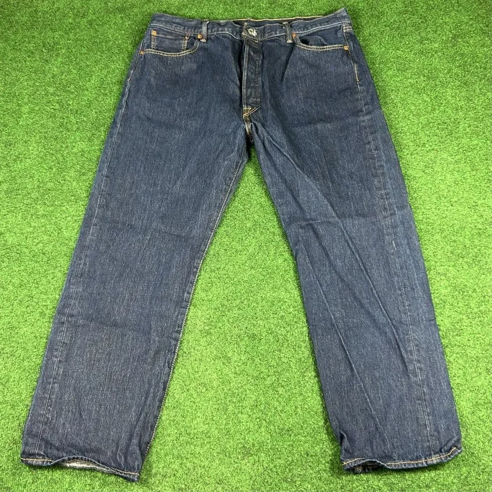 Levis 501 XX Mens 42x32‎ Original Fit Jeans Denim Button Fly Blue